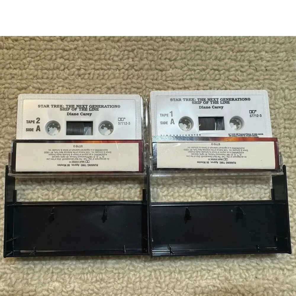 Star Trek TNG Ship of the Line Audio Cassette Audiobook Diane Carey 2-Tapes